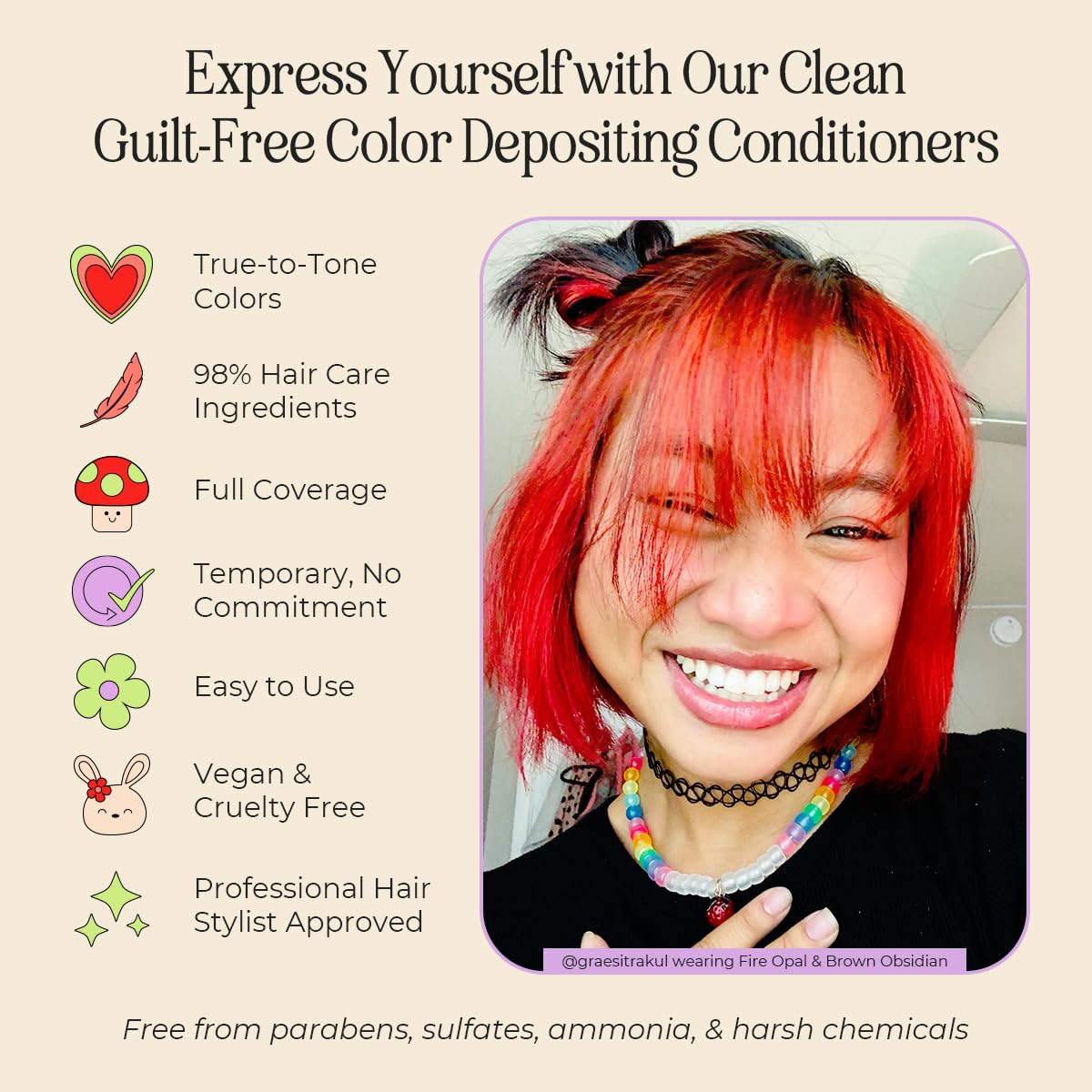 No bleach ready to use orange hair coloring conditioning mask