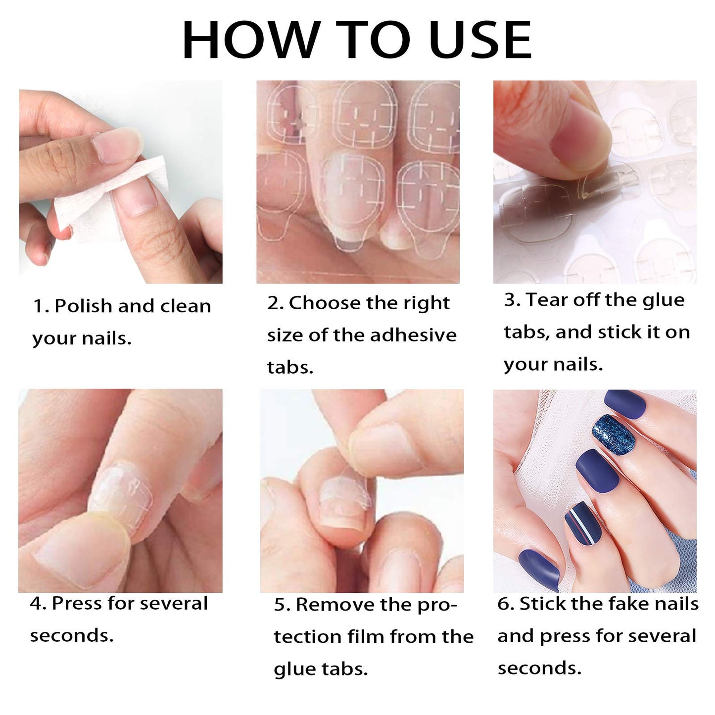 Various sizes of Allstarry nail adhesive jelly stickers