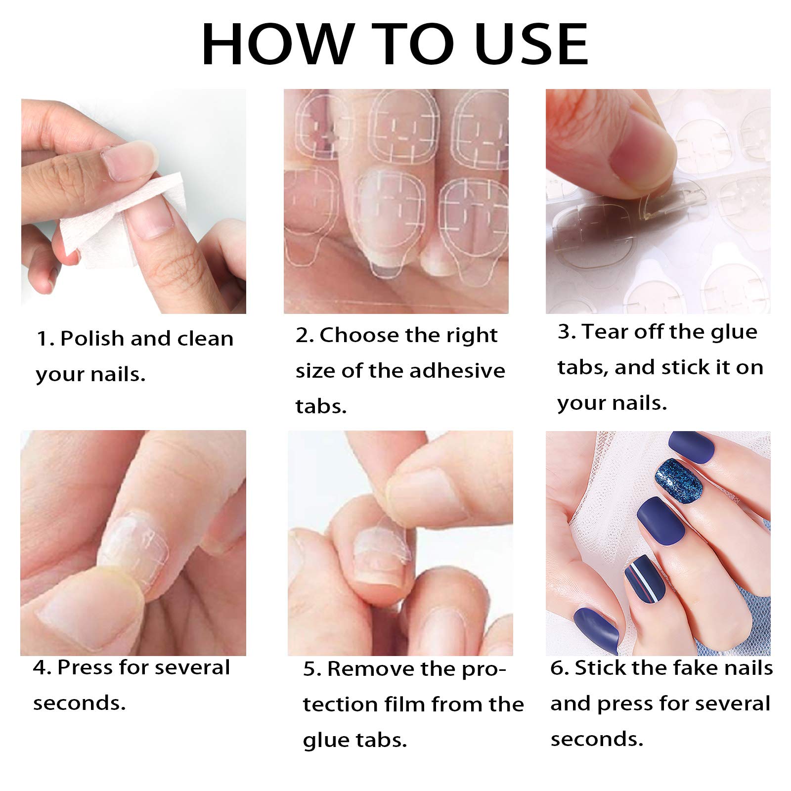 Various sizes of Allstarry nail adhesive jelly stickers