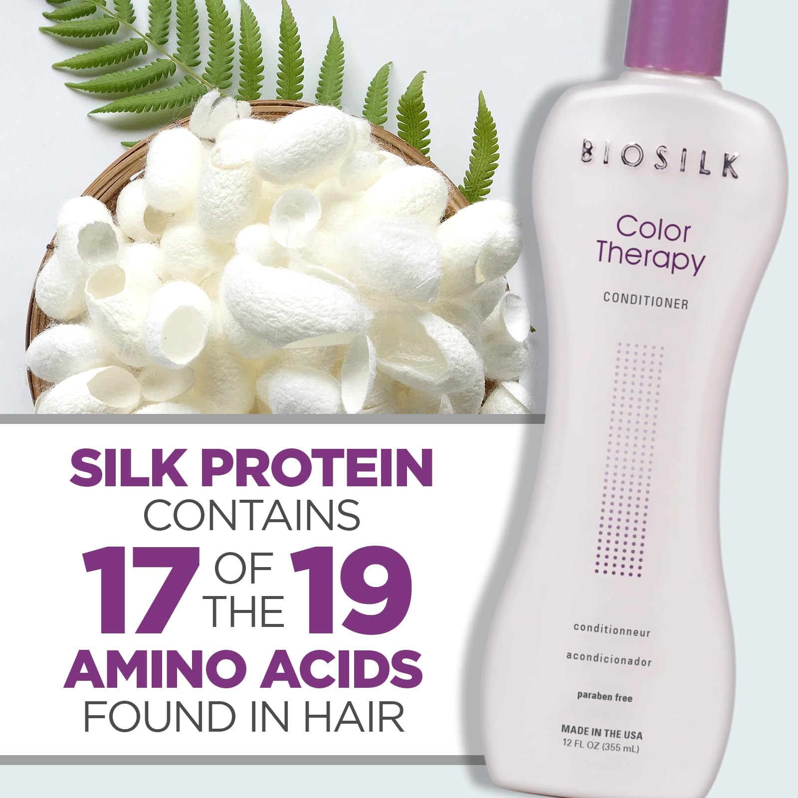 BioSilk professional hair care conditioner consistency cream view