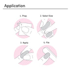 Application demonstration of Dashing Diva peel and press gel strips