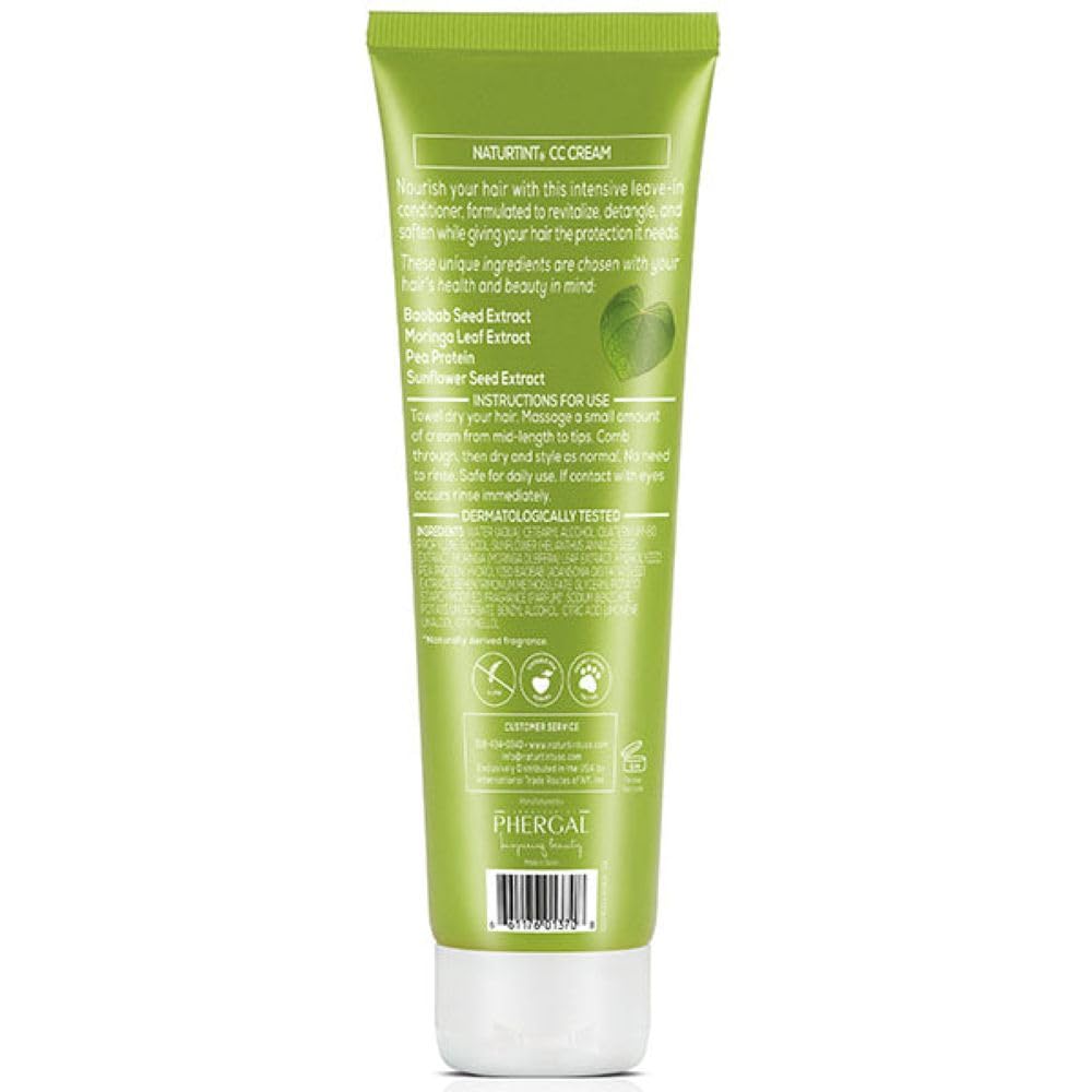 Naturtint CC Cream 150ml tube showing natural ingredients details