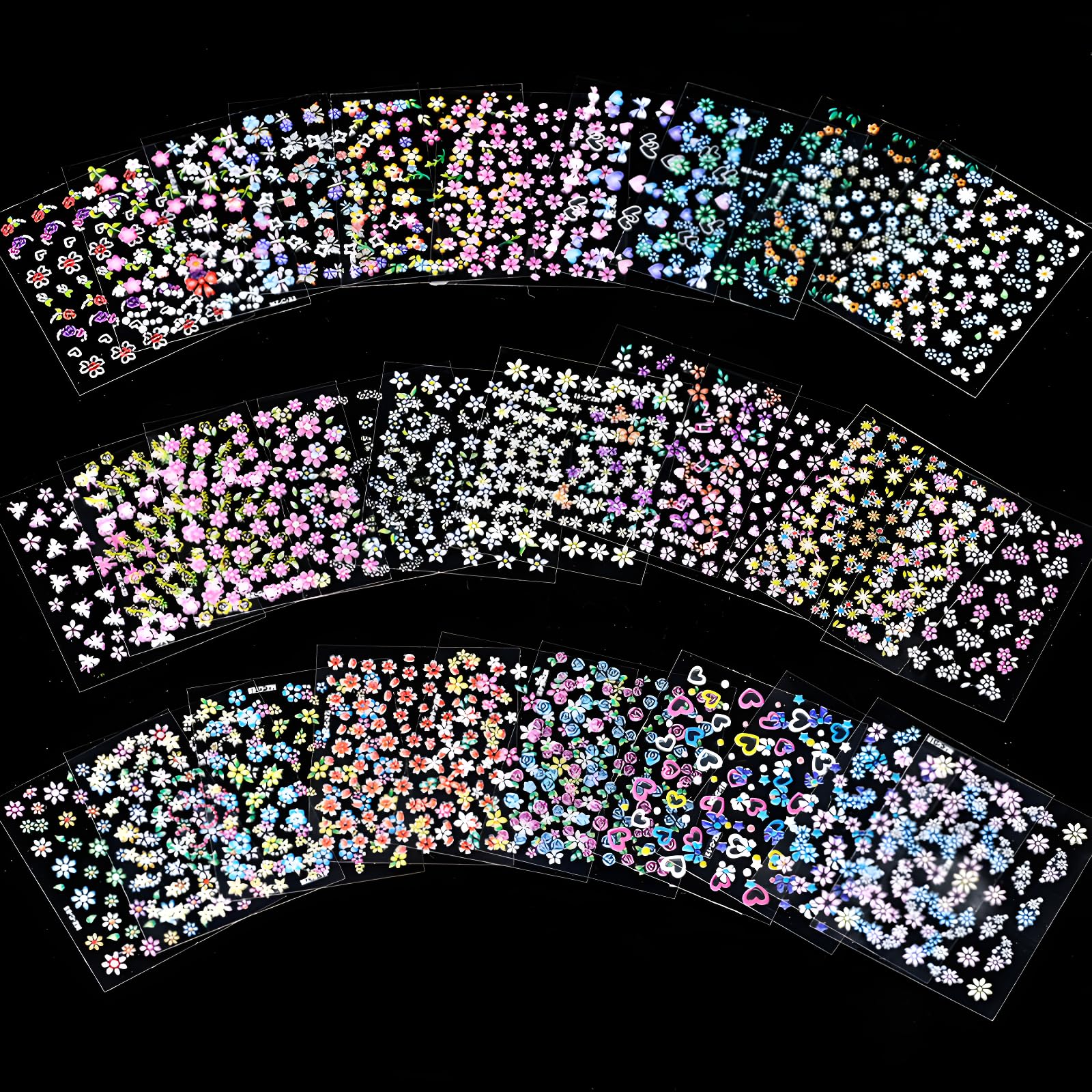 Full set of 30 sheets colorful nail art decoration accessories