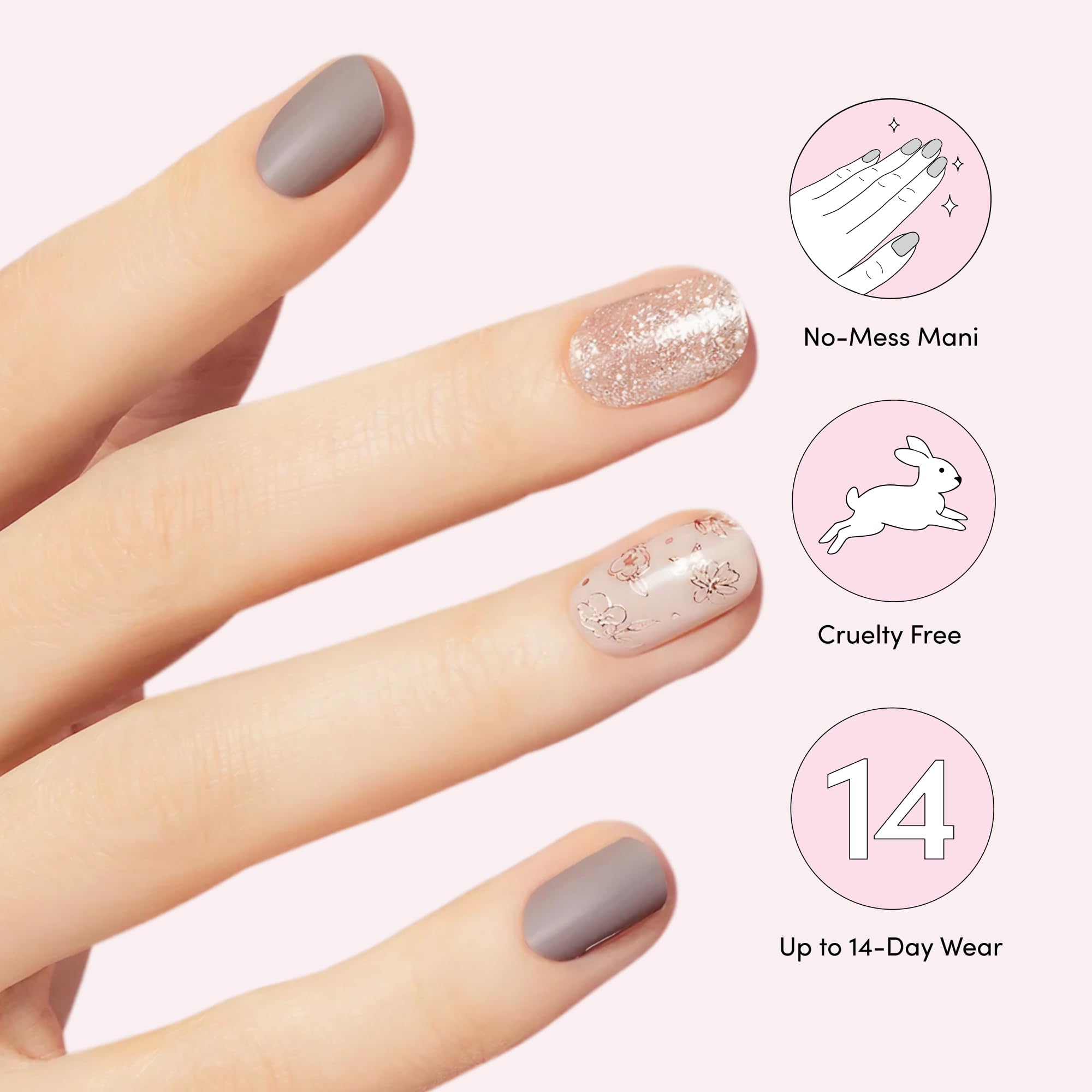 Included Dashing Diva prep pad and nail file accessories