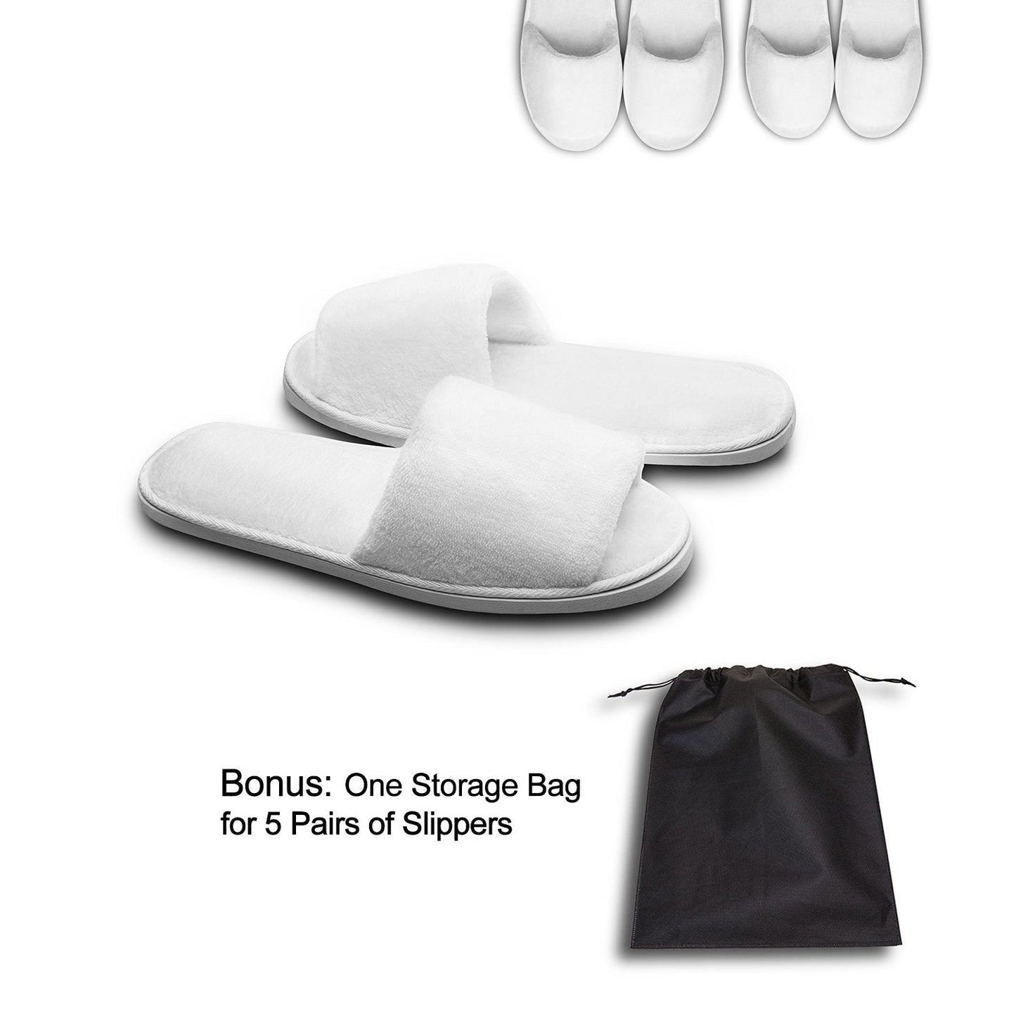 AhfuLife spa slippers arranged for guest use in a bedroom setting