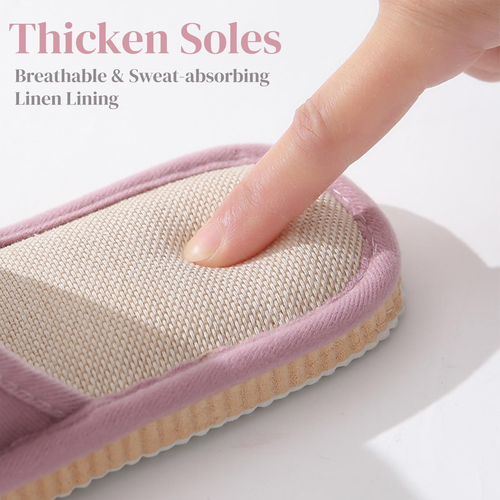 Comparison of large and small size guest slippers