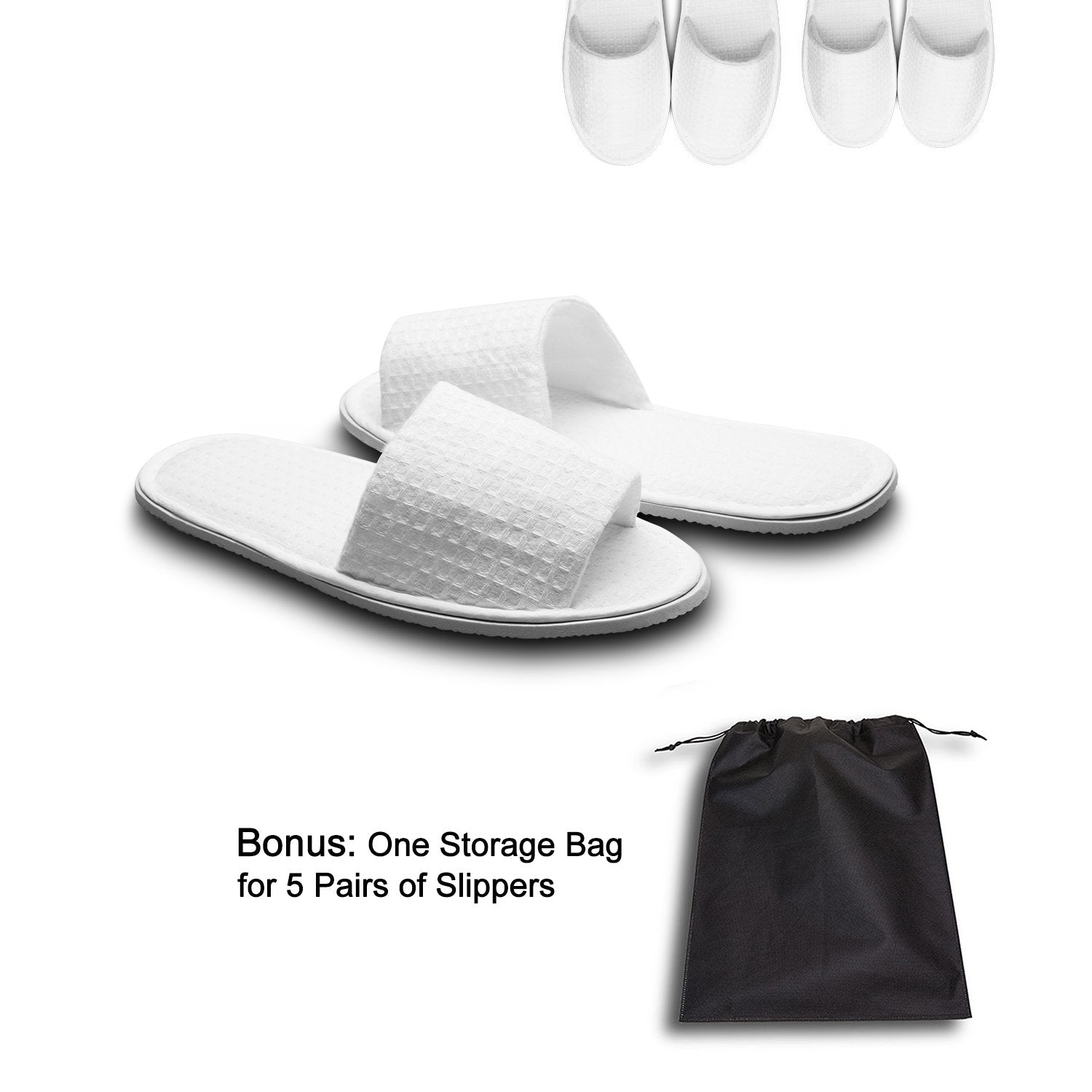 AhfuLife non slip waffle knit house slippers for men and women