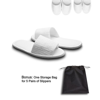 AhfuLife non slip waffle knit house slippers for men and women