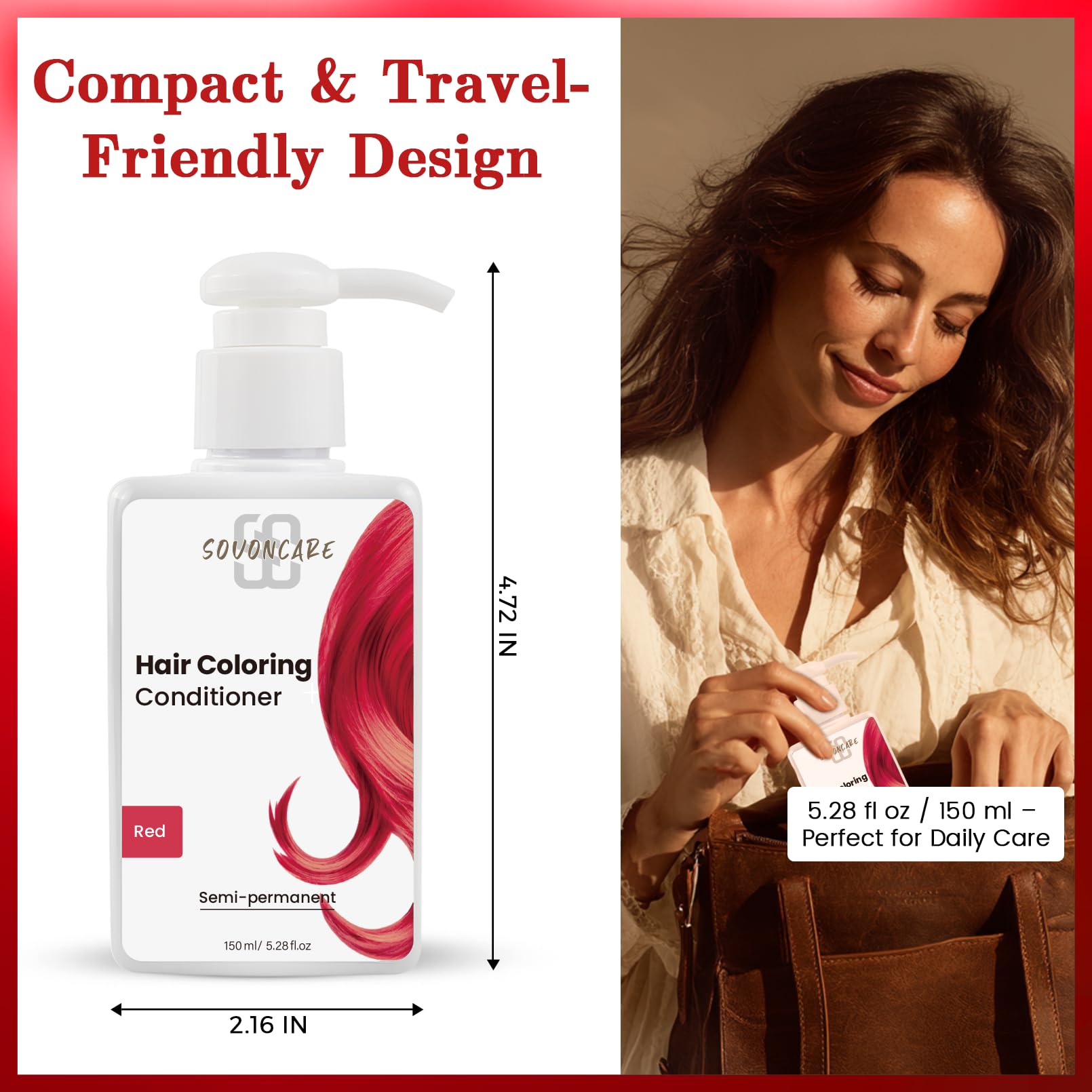 SOVONCARE red color care hair treatment mask for color treated hair hydration
