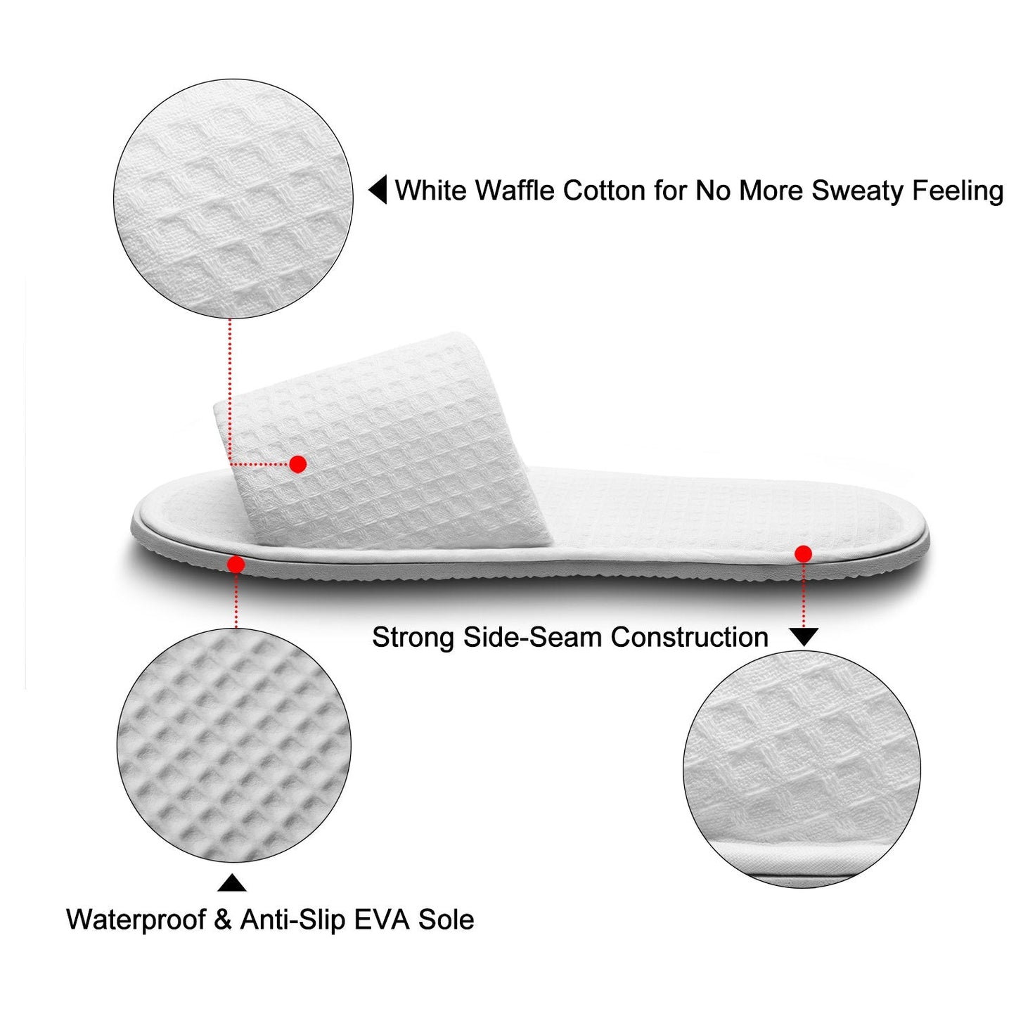 AhfuLife foldable thick sole guest slippers close up texture