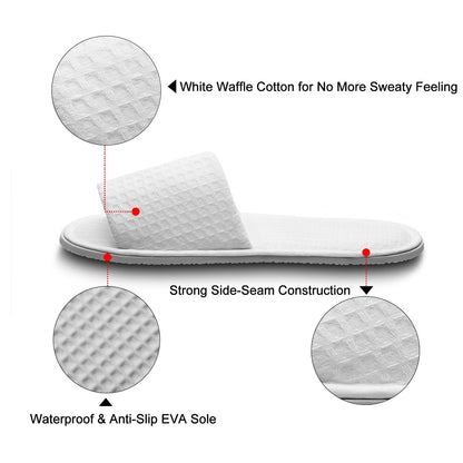 AhfuLife foldable thick sole guest slippers close up texture
