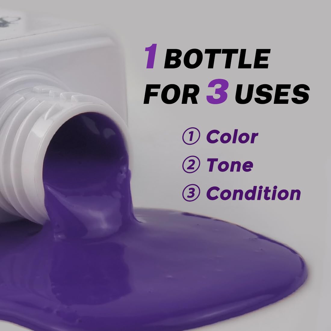SOVONCARE purple hair tint conditioner application instructions view