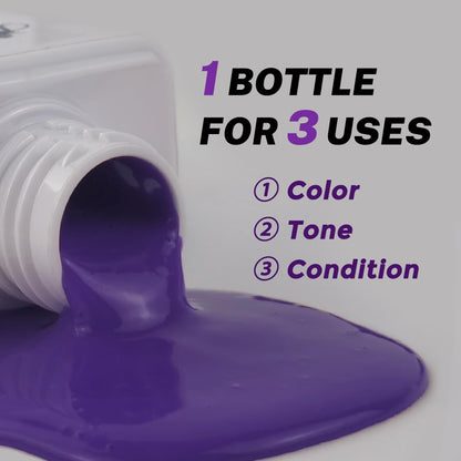 SOVONCARE purple hair tint conditioner application instructions view