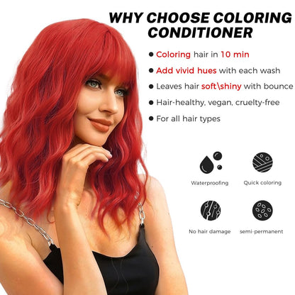 SOVONCARE imported red color depositing conditioner mask back label close up