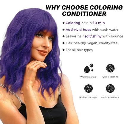 SOVONCARE purple temporary hair dye conditioner for colored hair treatment