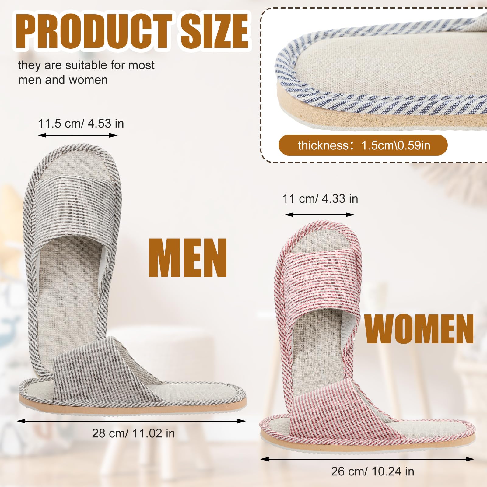 Full collection of 12 pairs of Suhine indoor slippers