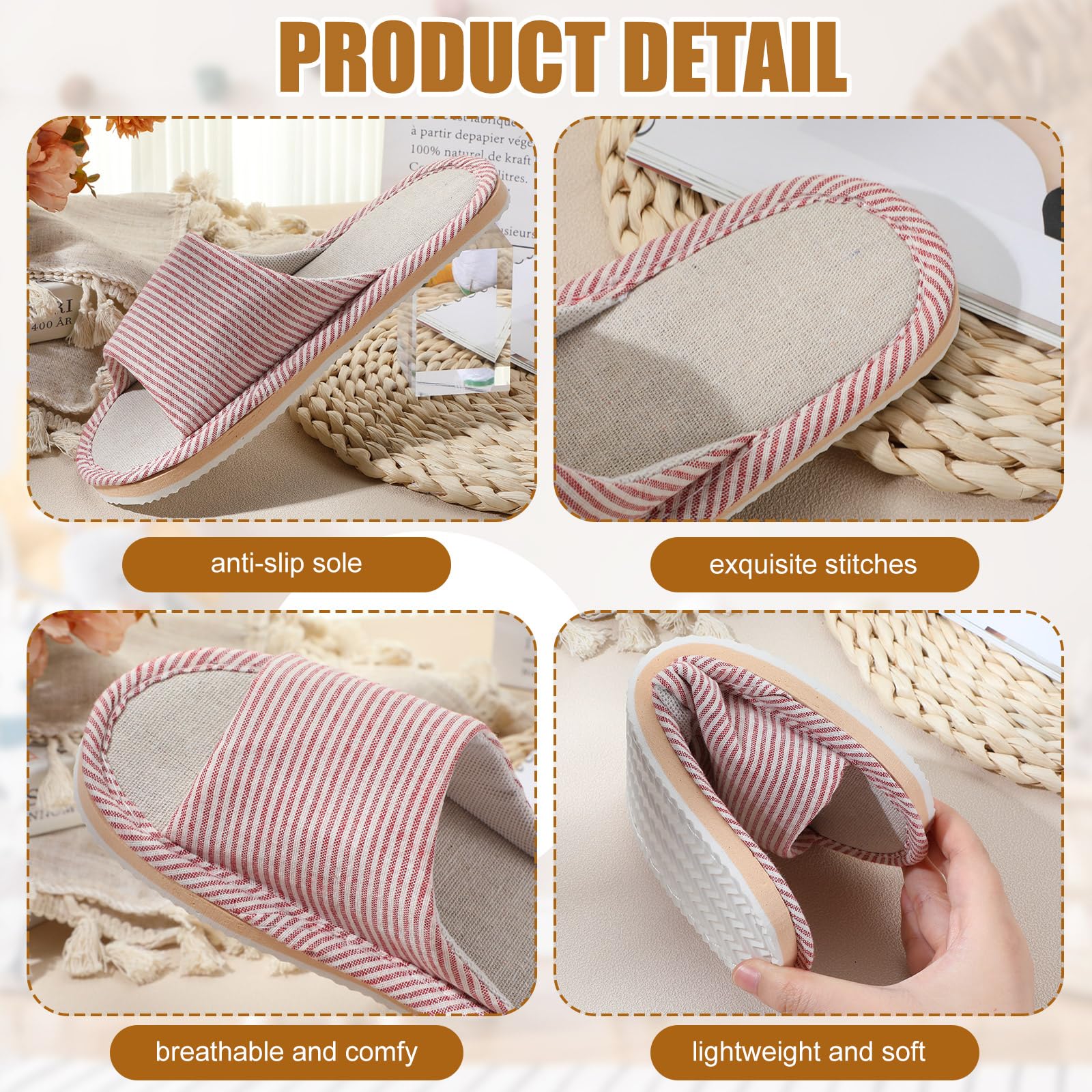 Unisex Suhine house slippers styled for hospitality