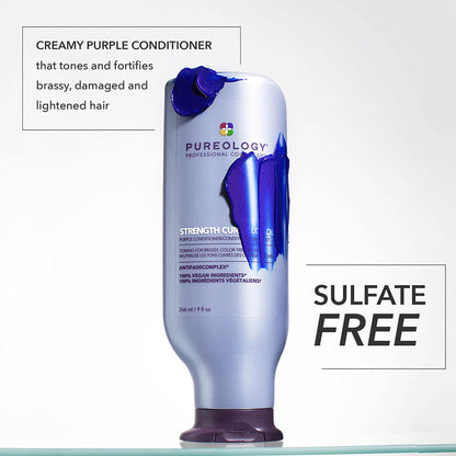 Pureology purple toning conditioner back label showing directions and ingredients