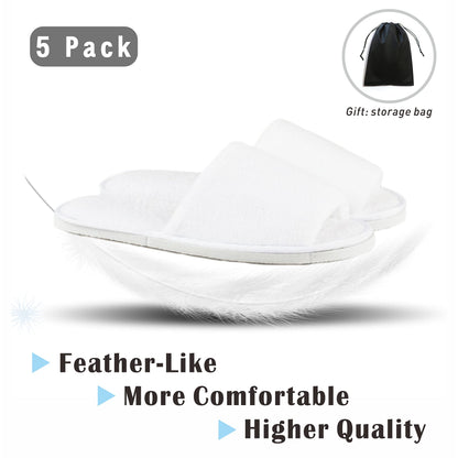 Unisex washable hotel guest slippers with non slip EVA sole