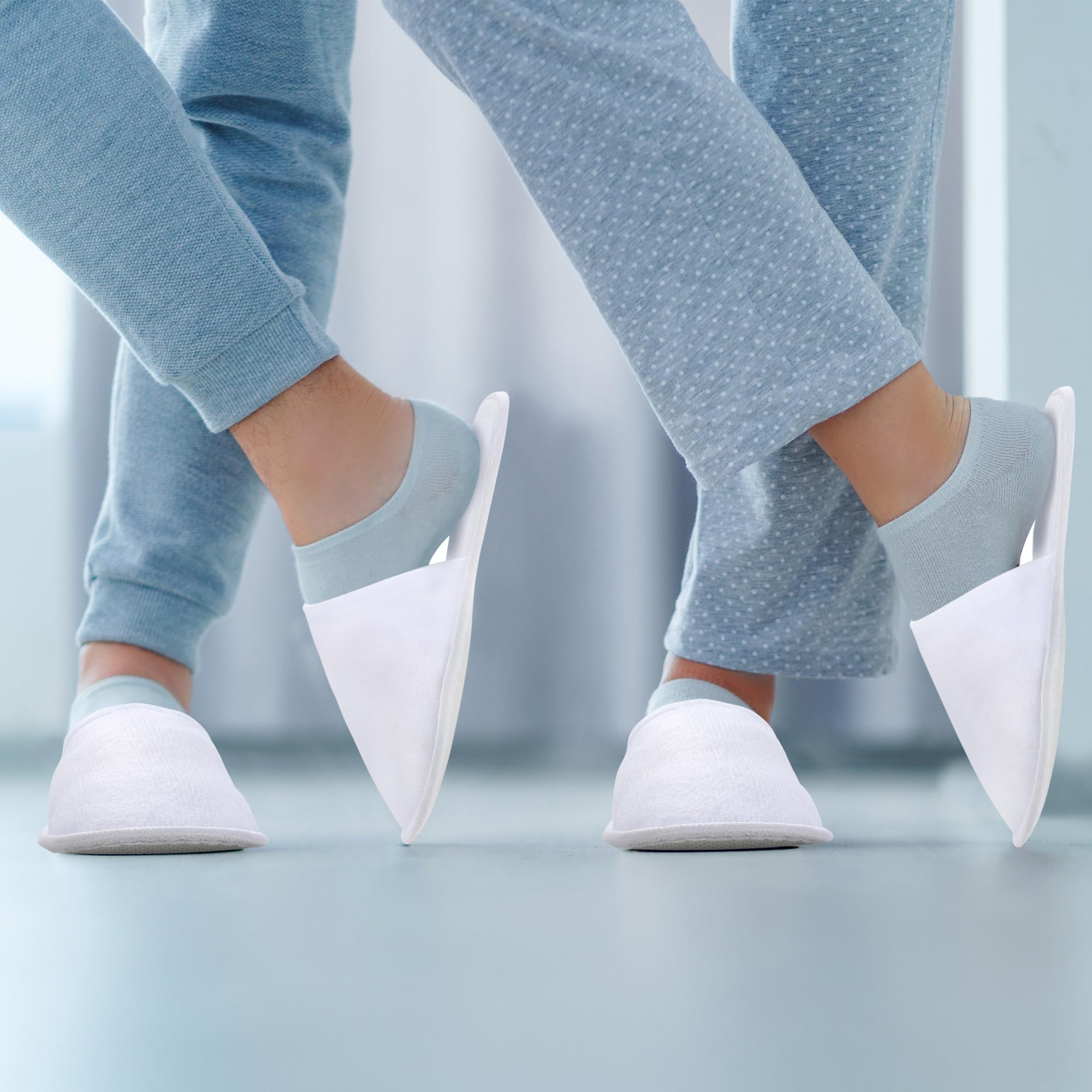 Close up view of the four millimeter thick non slip Ethylene Vinyl Acetate sole on the Aneco spa slipper