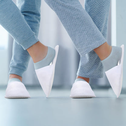 Close up view of the four millimeter thick non slip Ethylene Vinyl Acetate sole on the Aneco spa slipper