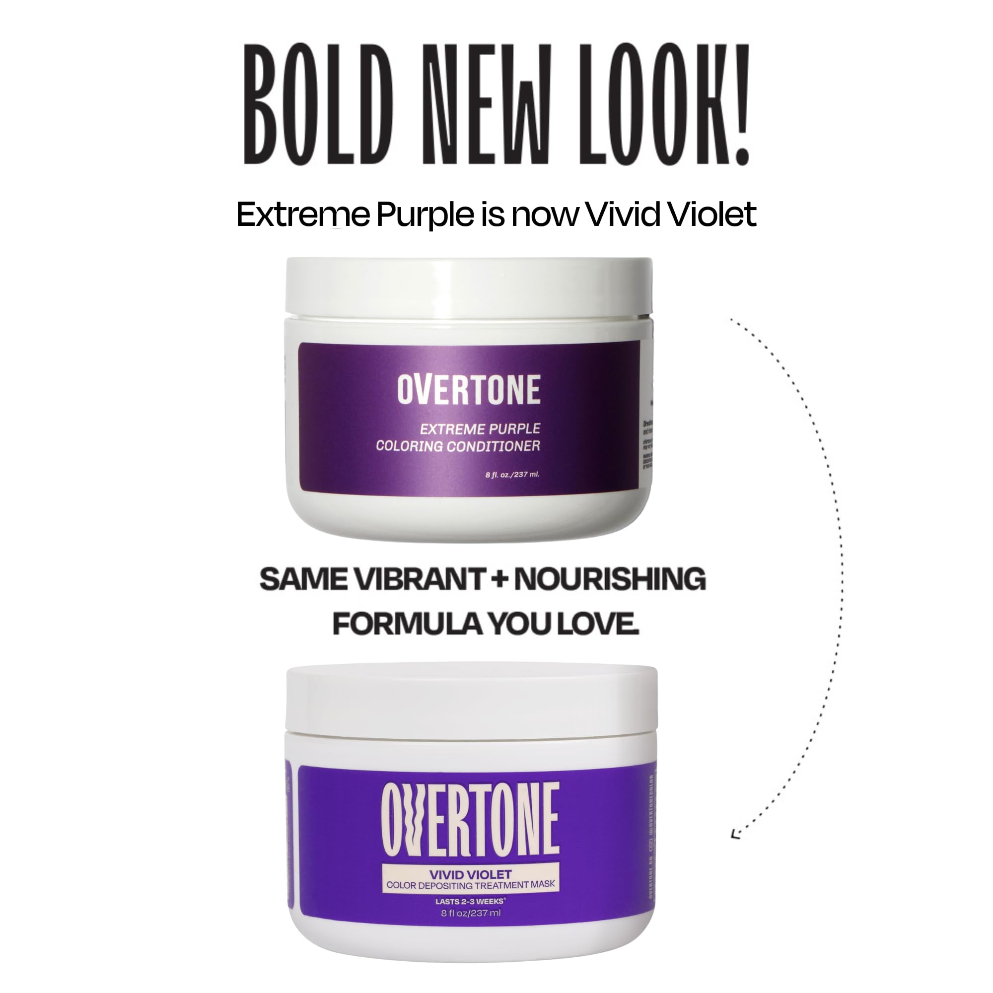 Overtone semi permanent purple hair mask rich conditioning texture
