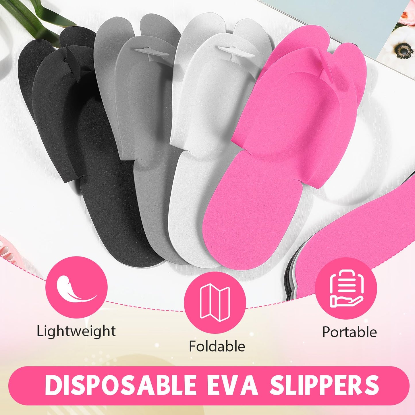 Lightweight EVA foam pedicure slippers for nail salons
