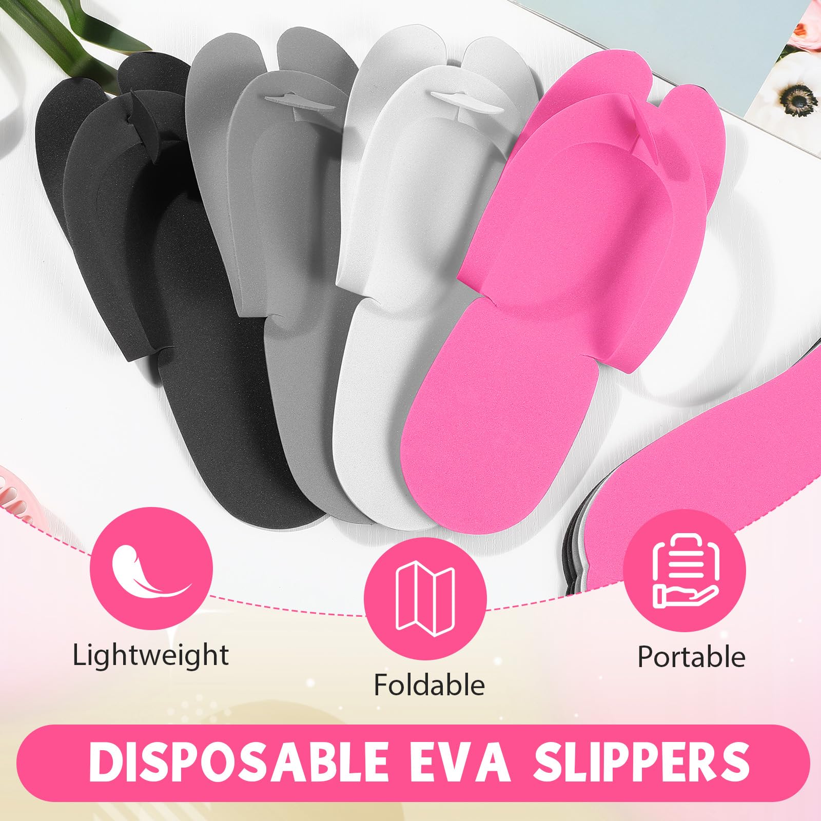 Lightweight EVA foam pedicure slippers for nail salons