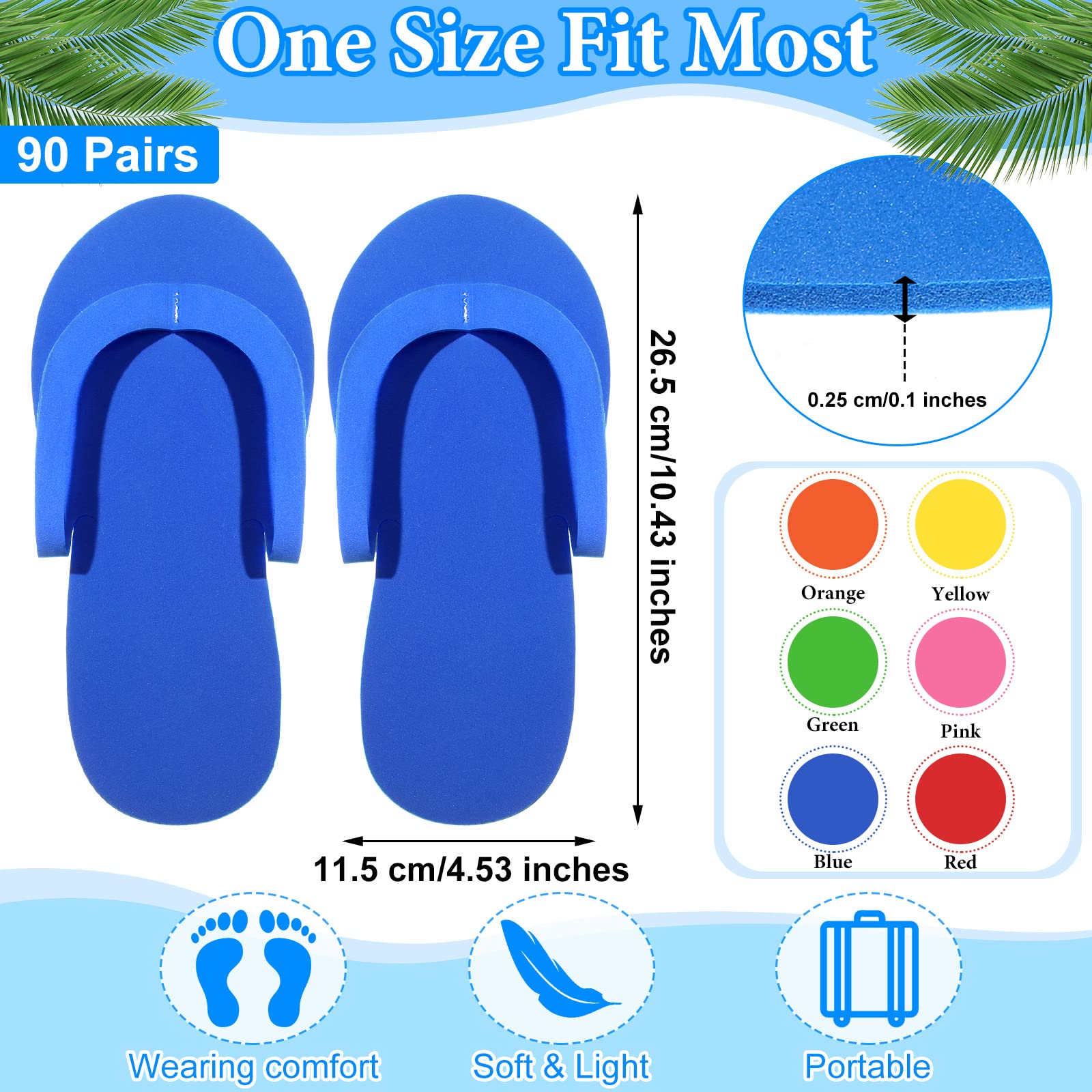 Janmercy disposable pedicure slippers stacked for salon use