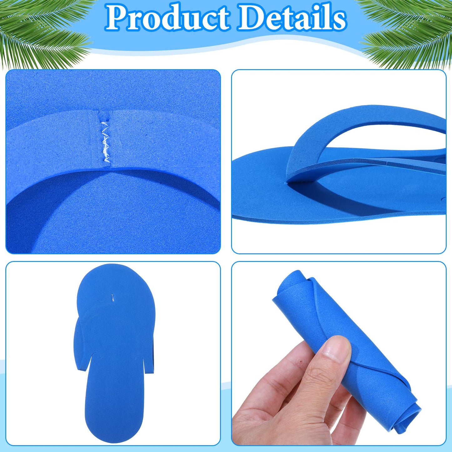 Close up of soft EVA foam material for pedicure flip flops