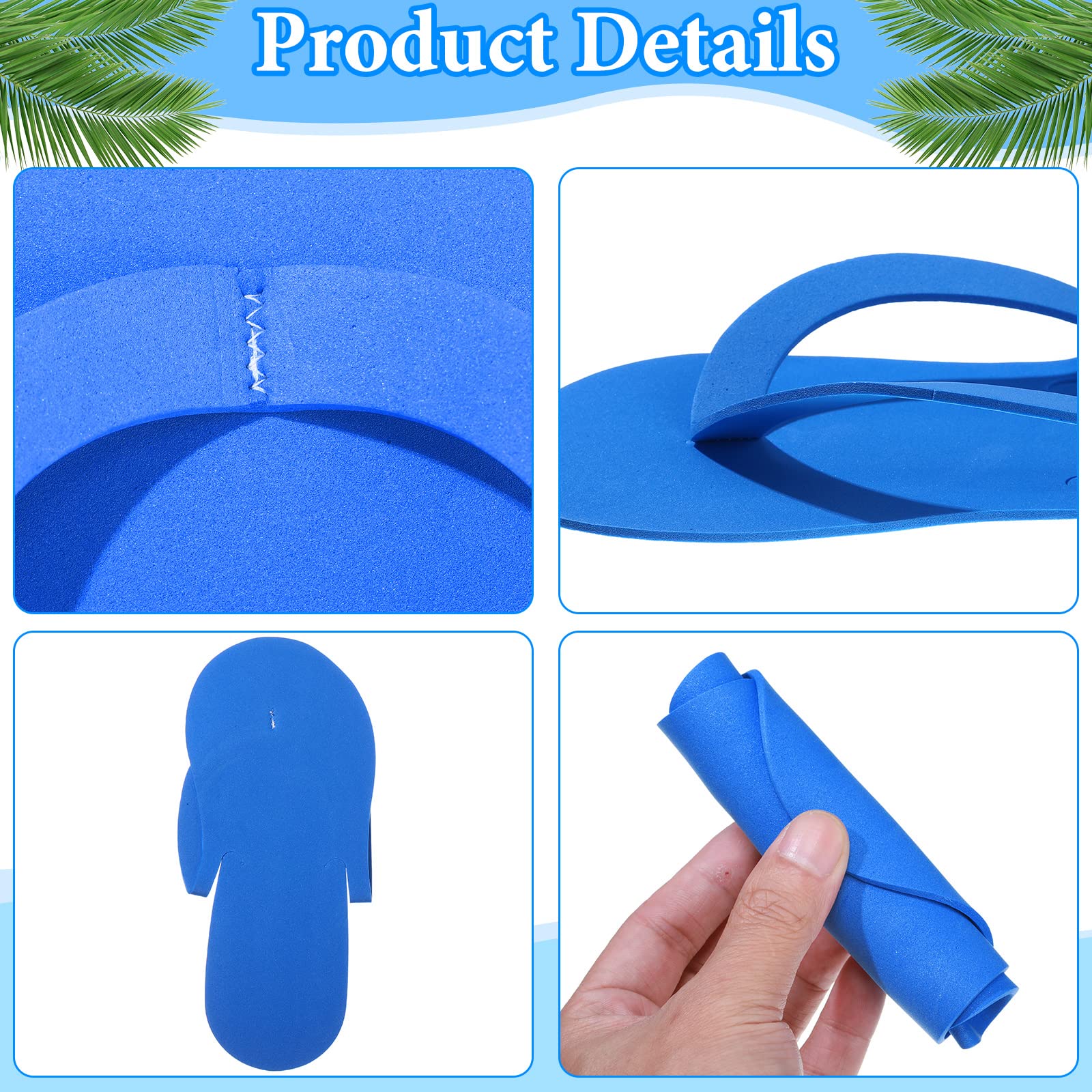 Close up of soft EVA foam material for pedicure flip flops