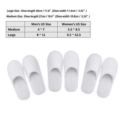 AhfuLife thick sole cotton terry indoor house slippers for travel convenience