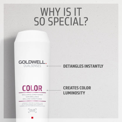 Goldwell Dualsenses hair conditioner bottle displaying 10.1 fluid ounce size label