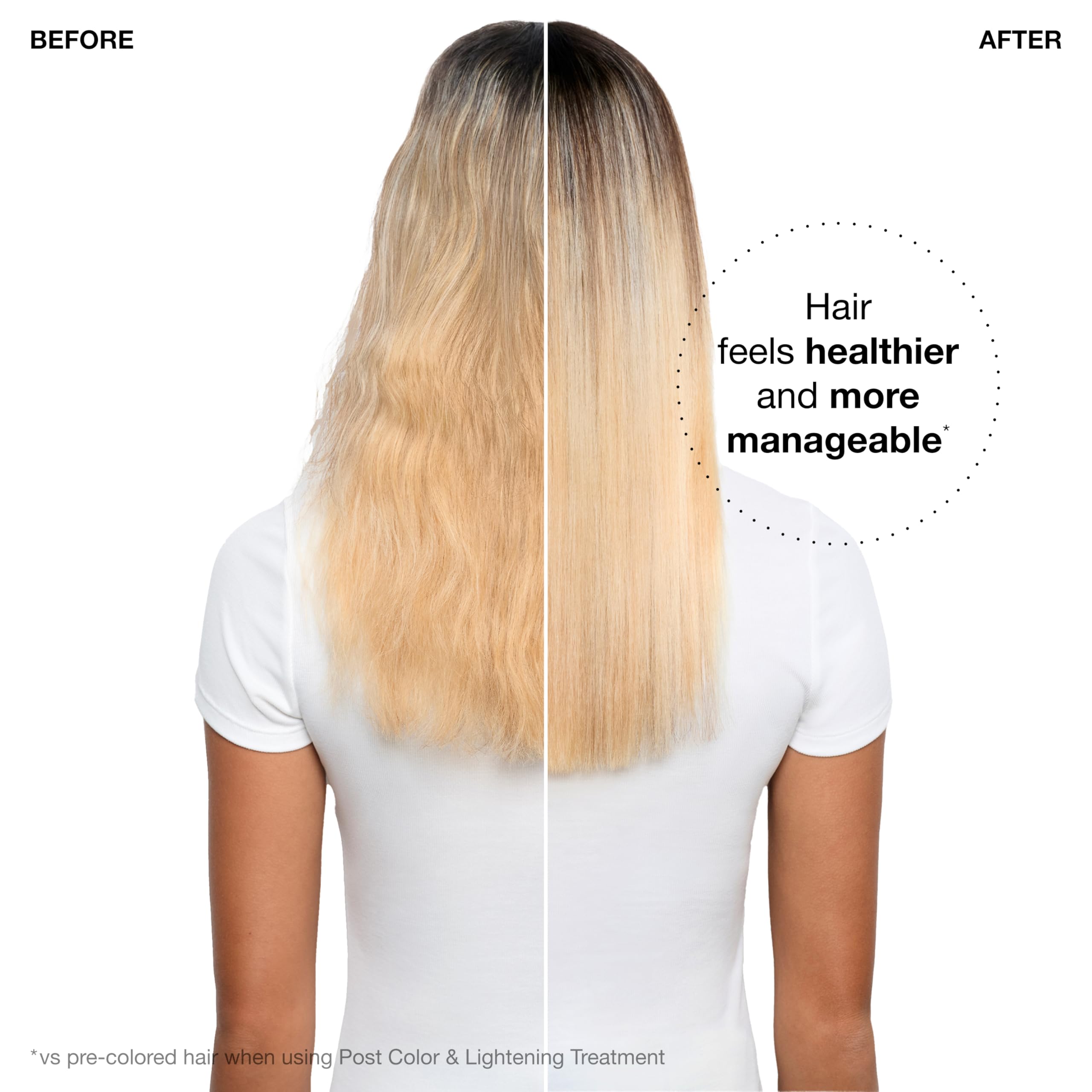 Back view of Wella Colorcharm deep conditioning mask packet for treated hair