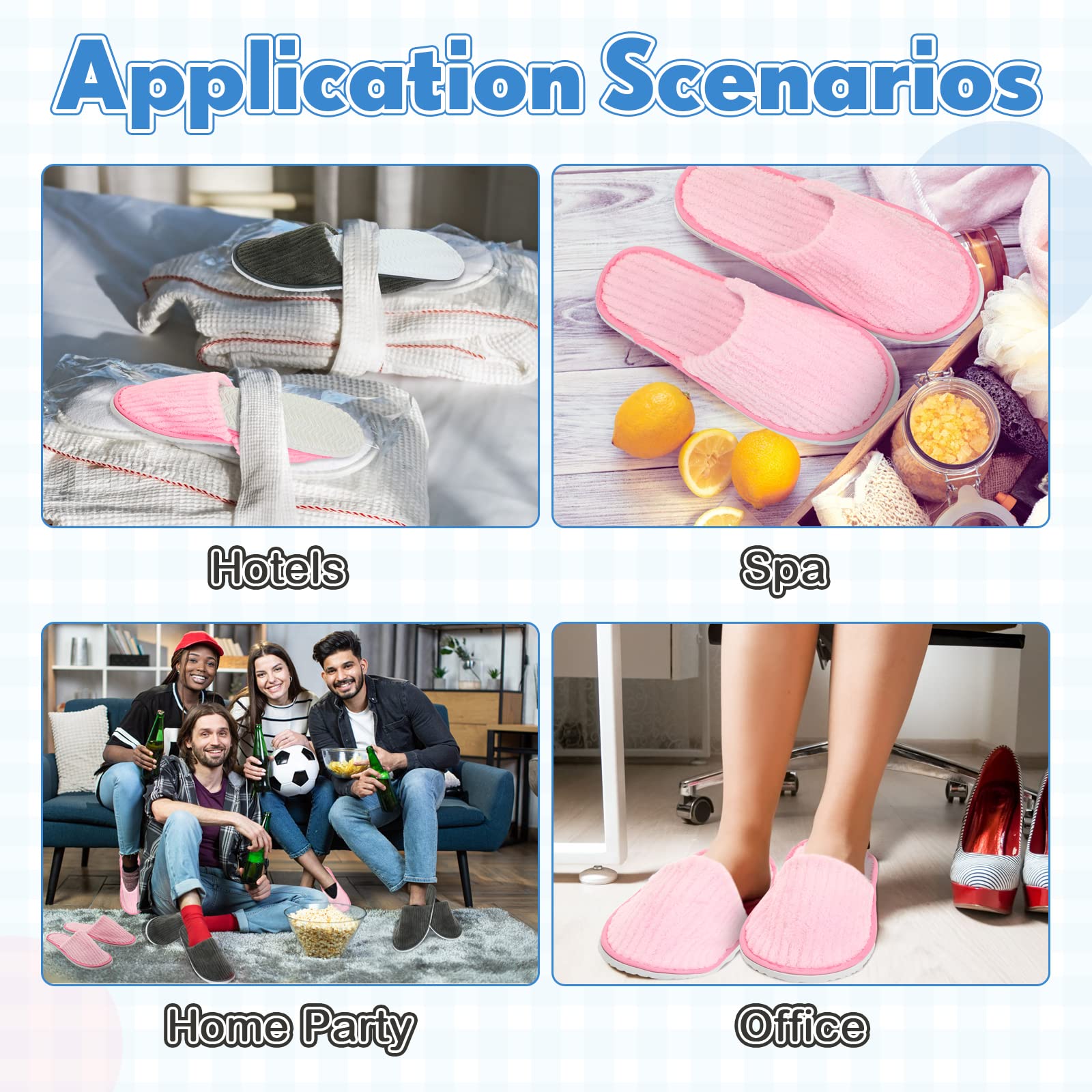 Zhehao closed-toe disposable slippers for spa and bathroom