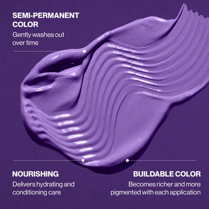 Keracolor semi permanent purple hair dye cleanser packaging displaying authentic imported product details