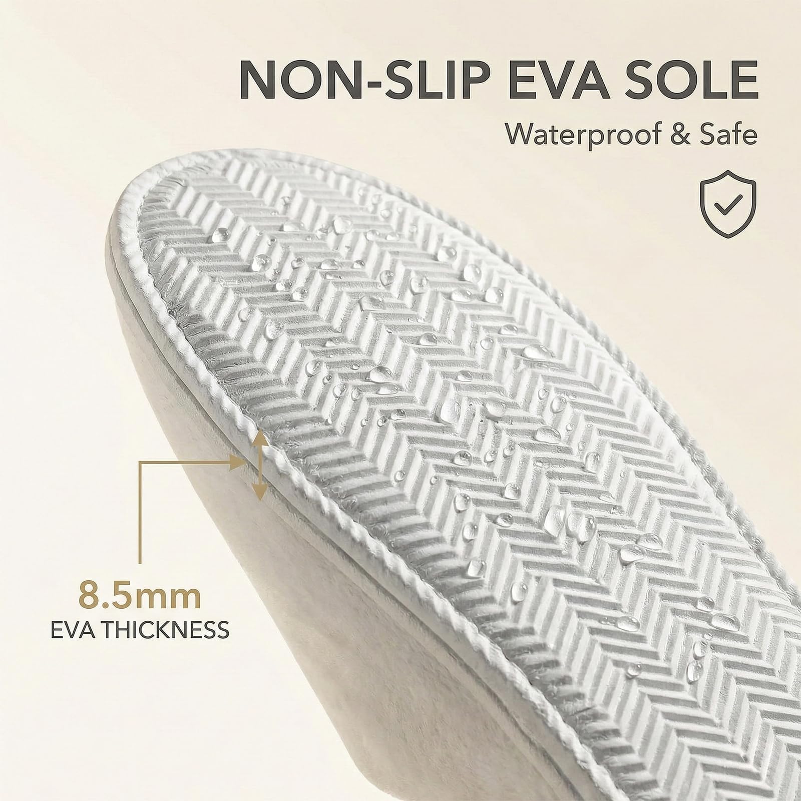 Unisex white hotel slippers individually wrapped for hygiene