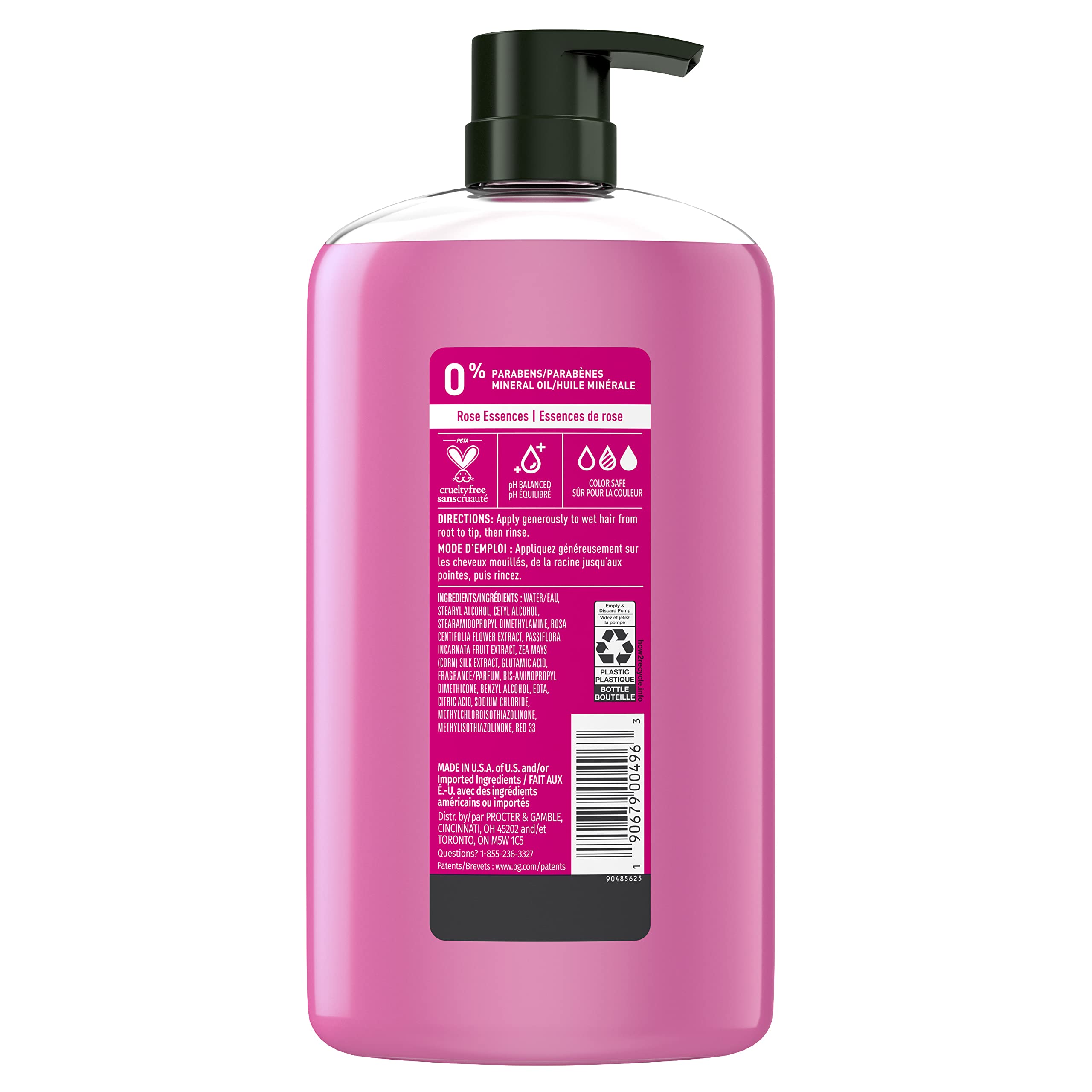 Herbal Essences Color Me Happy Conditioner close up view of pump dispenser and label details