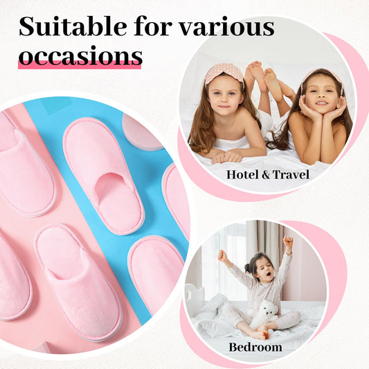 Pink disposable slippers for kids indoor use