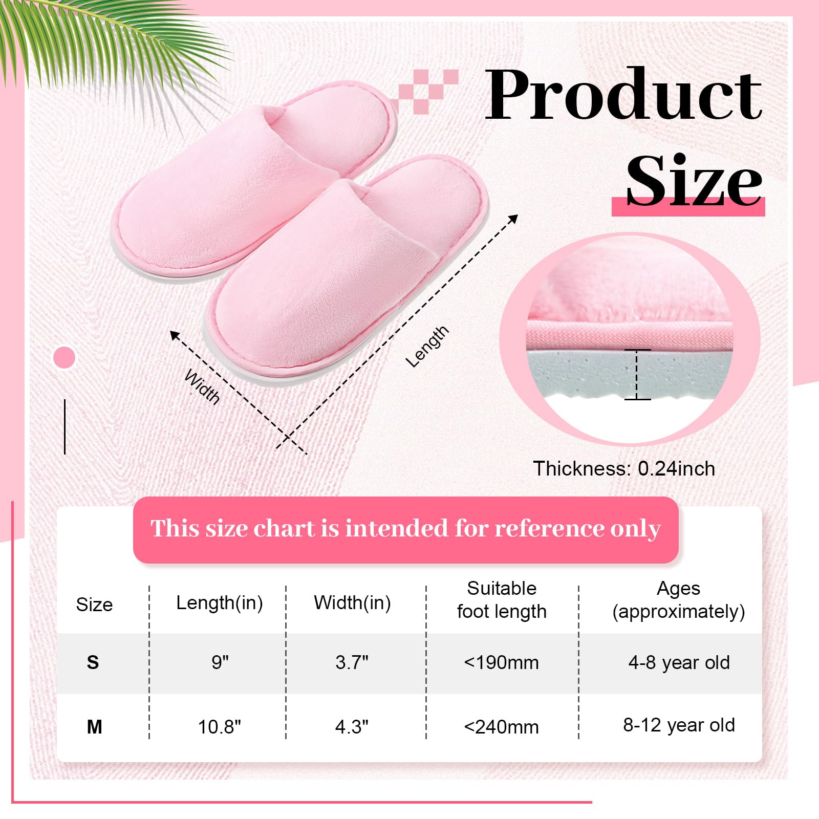 Soft fabric closed toe kids house slippers
