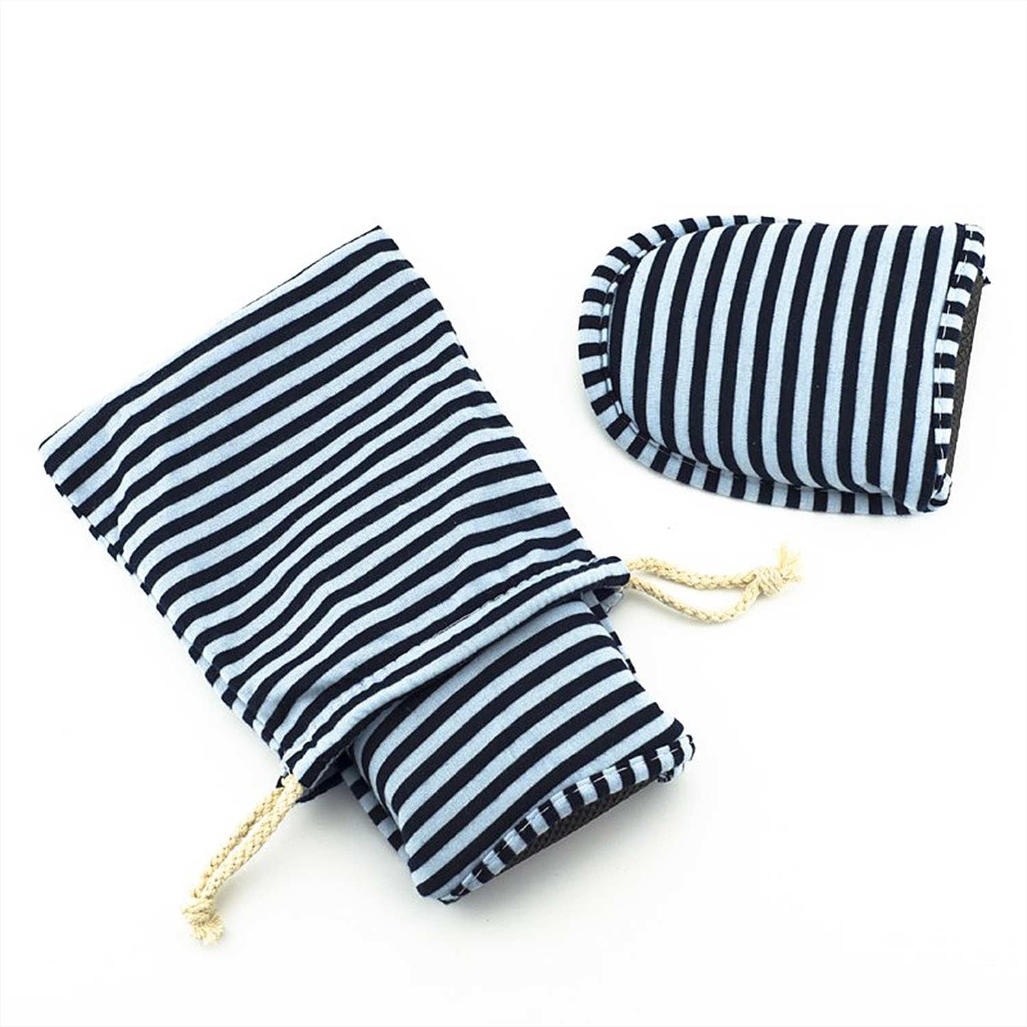 Folded Holiberty travel slippers inside travel storage bag