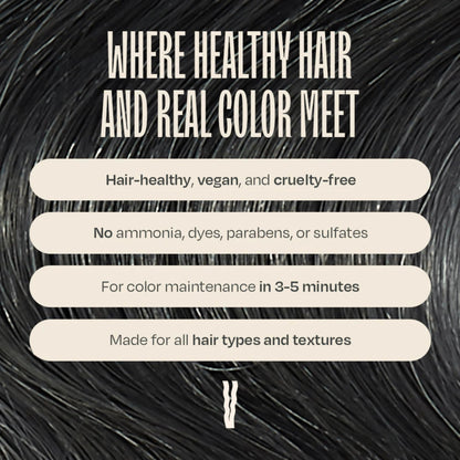 Overtone purple hair color conditioner tube showing the vegan and cruelty free logos.