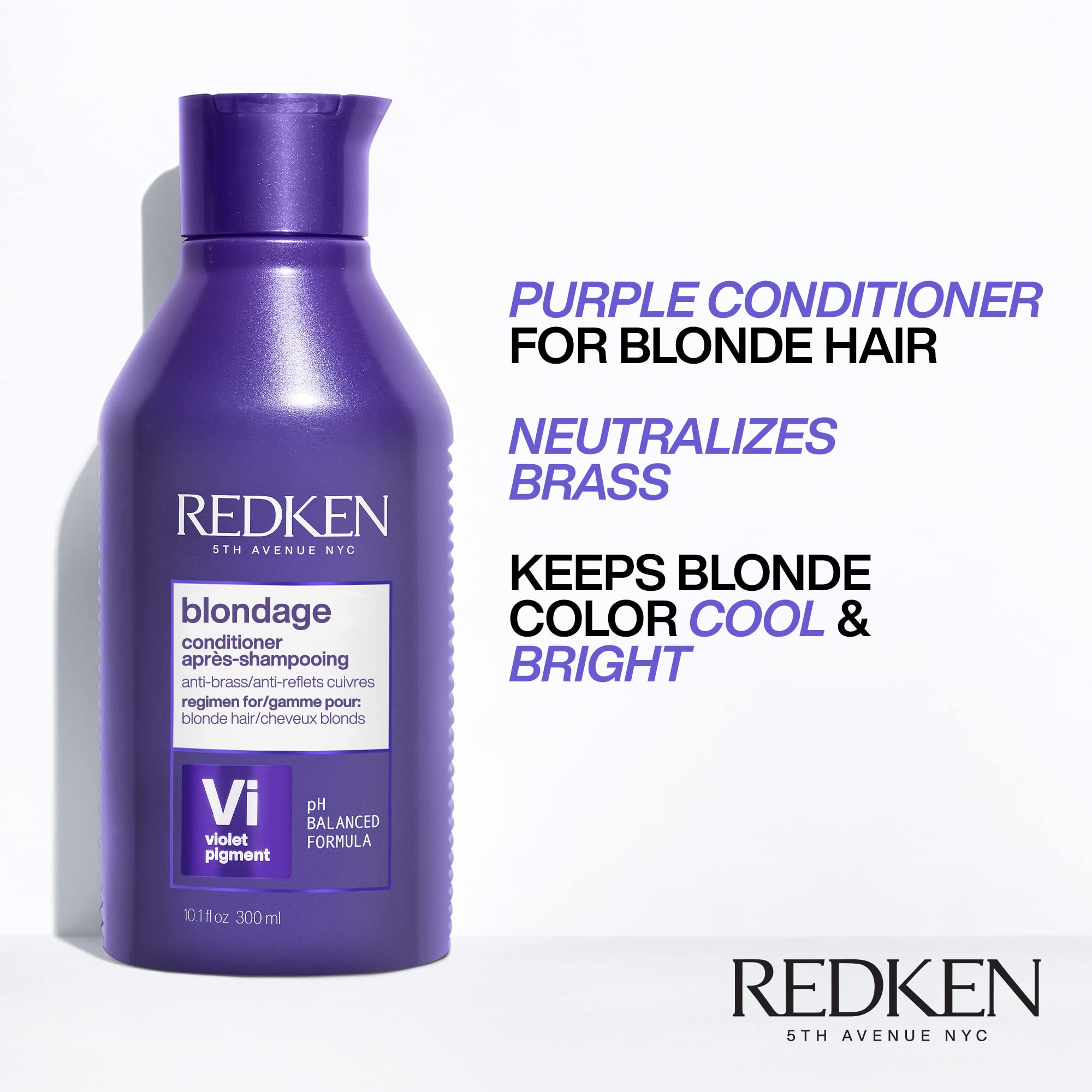 Redken brass neutralizing violet pigment conditioner for bleached and highlighted hair