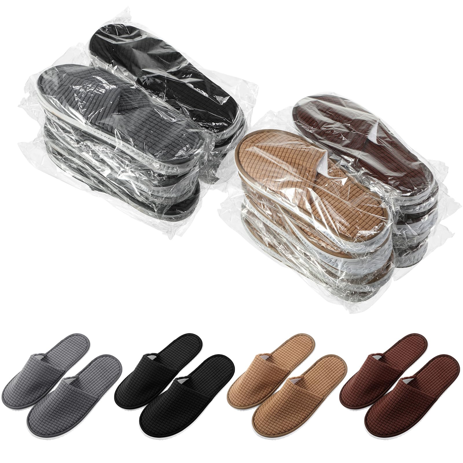 Lightweight Geyoga slippers stacked for storage