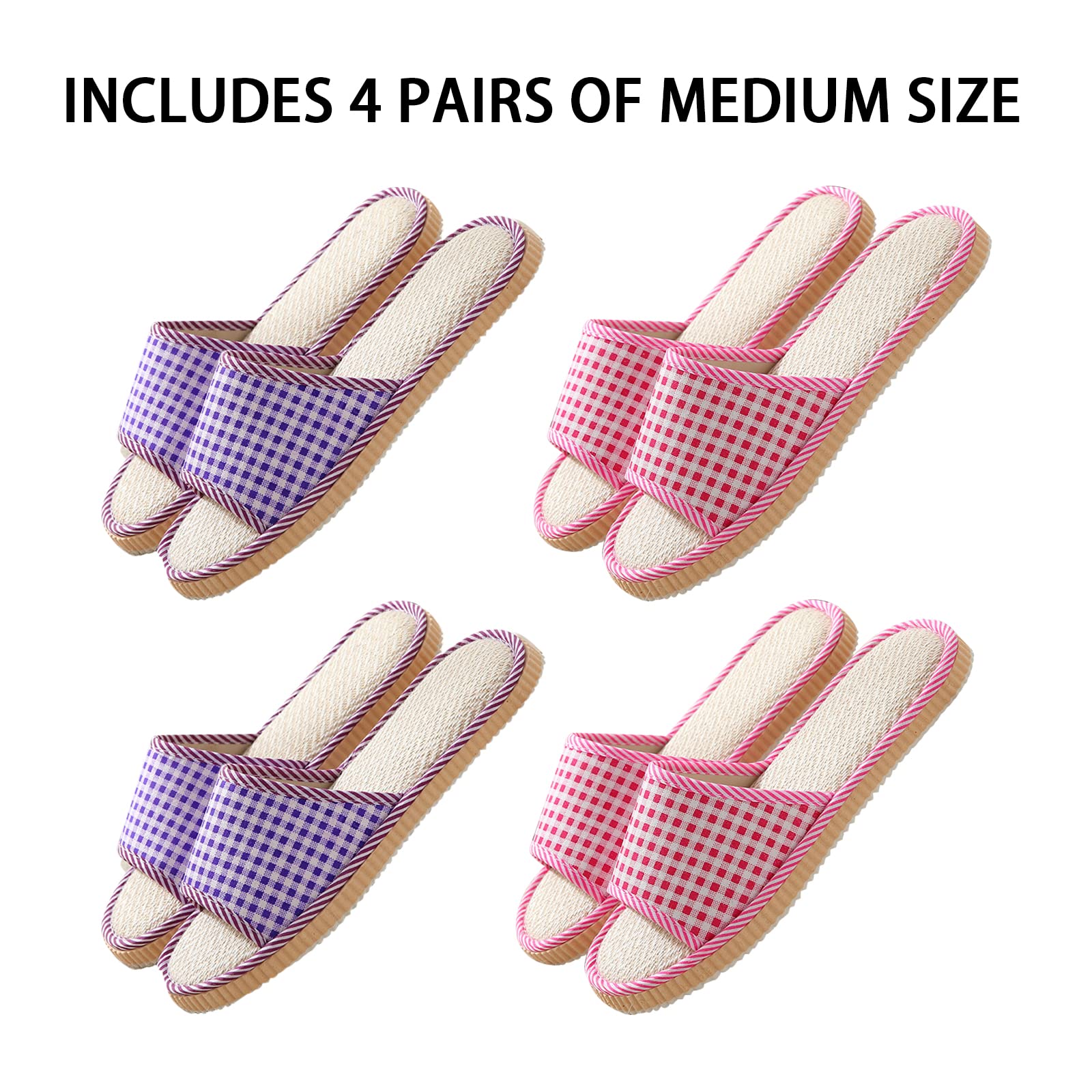 Biroris open toe spa slippers showing checkered pattern design