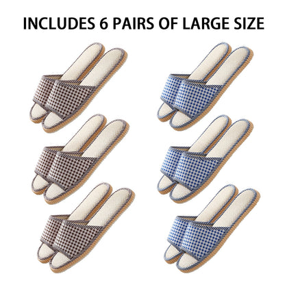 Multi-size pack of Biroris washable house slippers for home and hotel