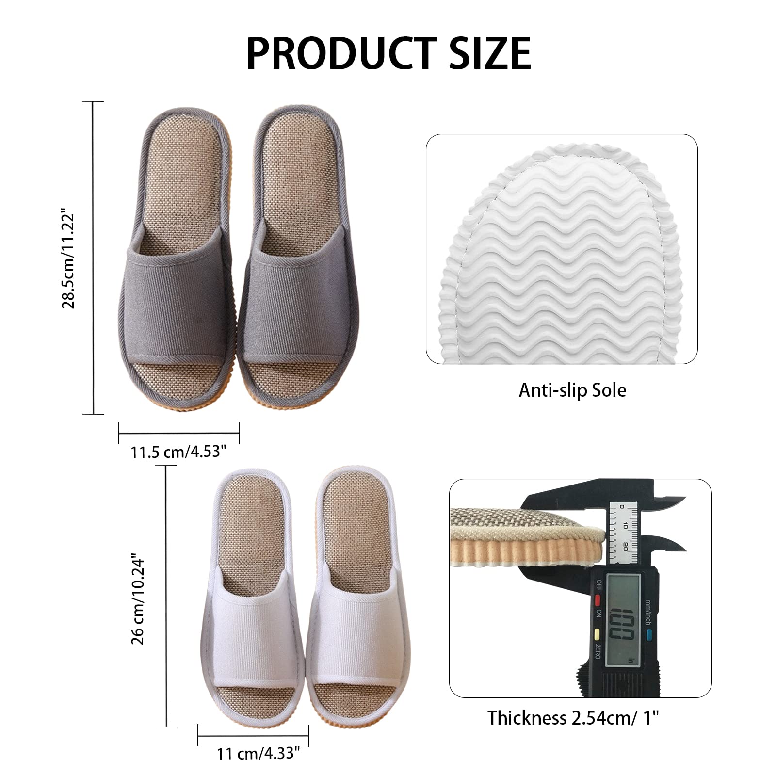Comfortable indoor slippers with non-slip sole