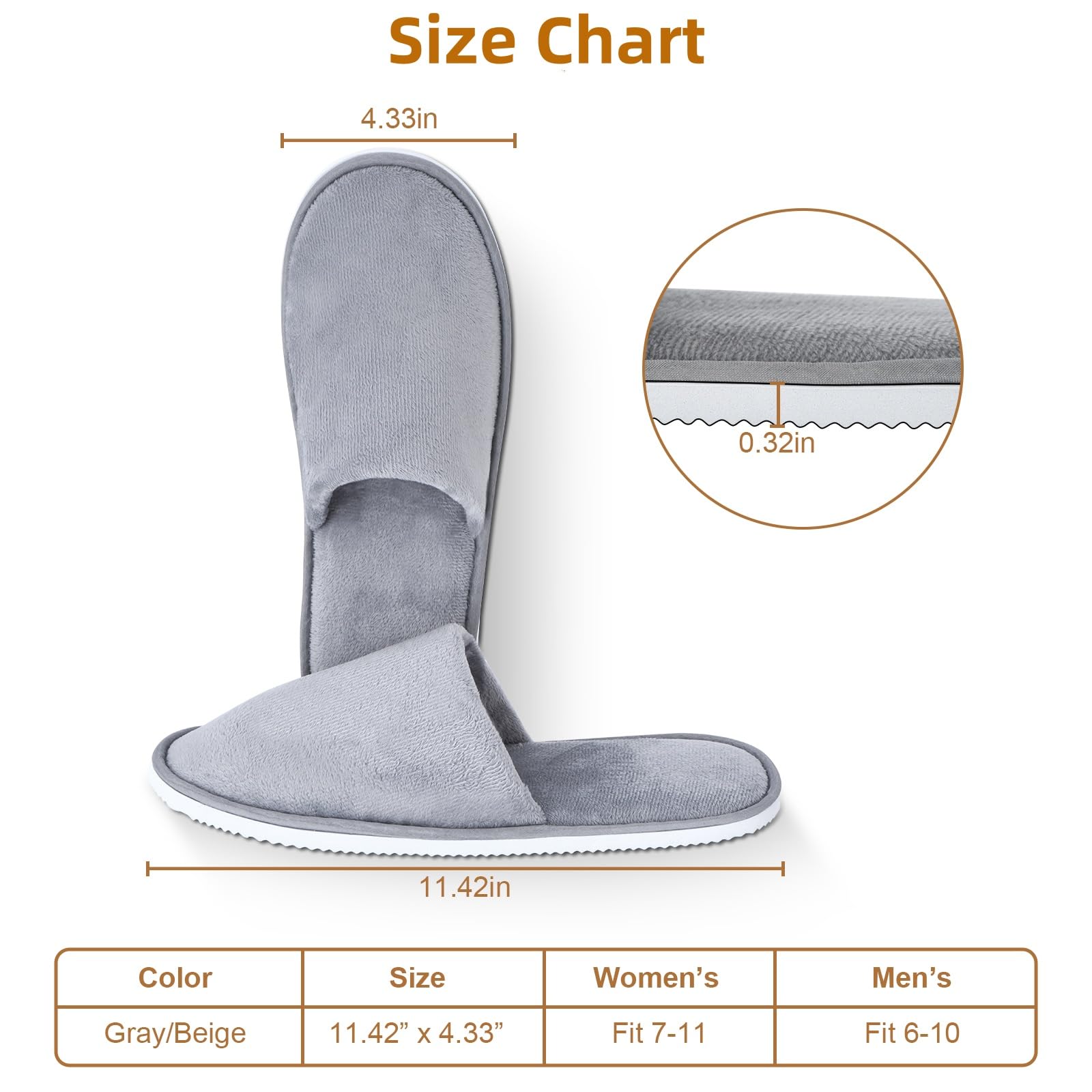 Washable guest slippers stack for travel