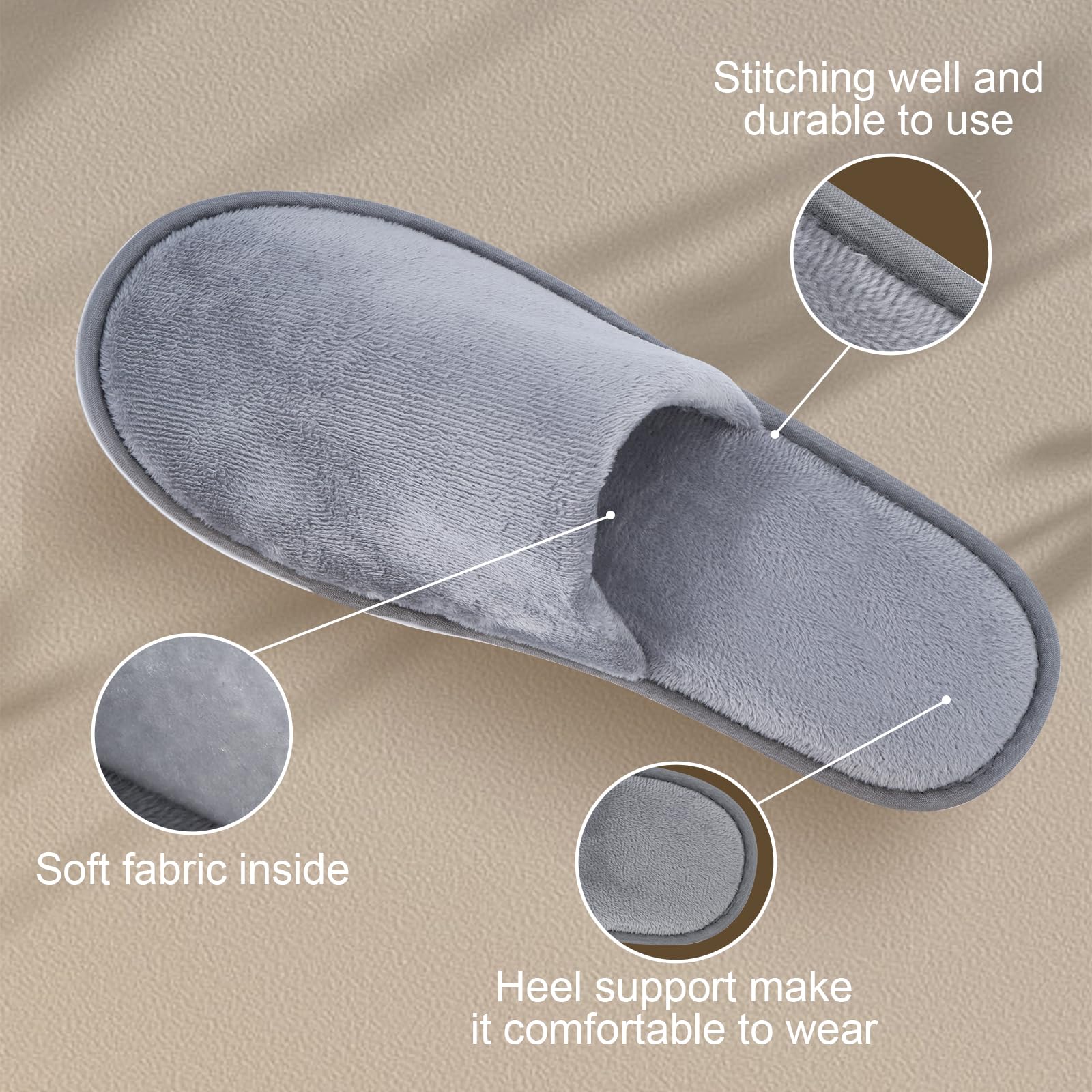 Comfortable hotel style slippers for guests