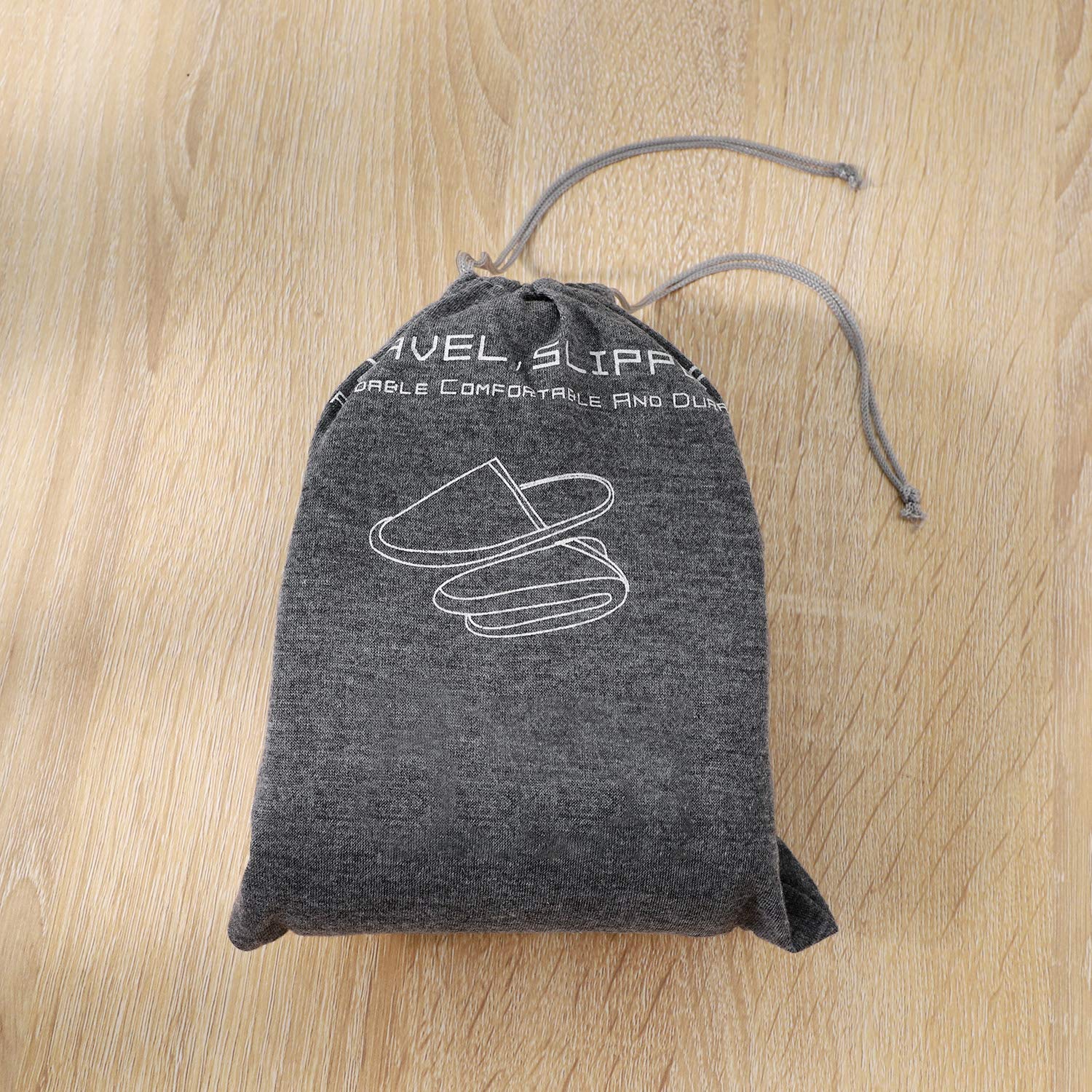 Side profile of Ibluelover travel slippers highlighting the thickened non slip EVA sole.